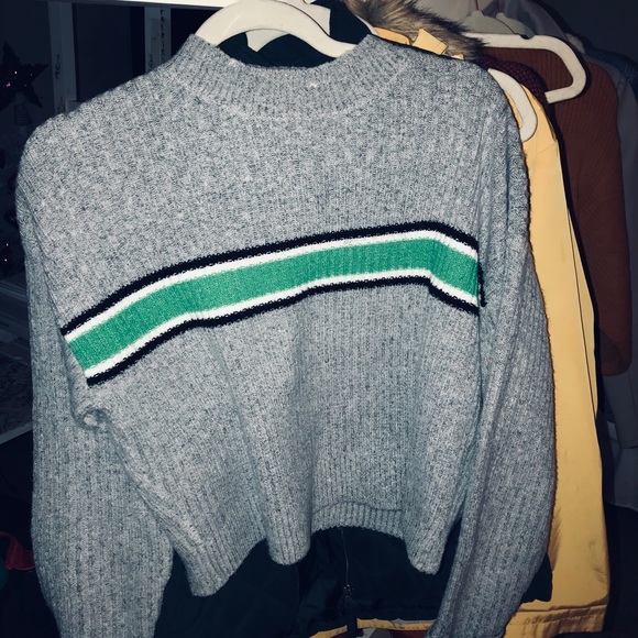 Green Stripped Sweater - Picture 6 of 8